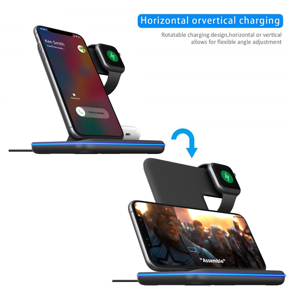 3 In 1 Wireless iPhone Charger Station